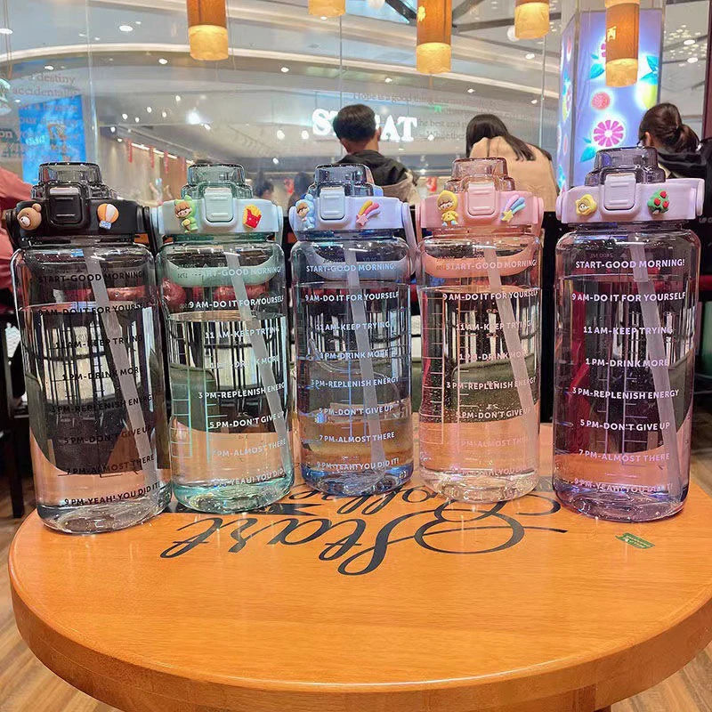 2L Water Bottle with Straw