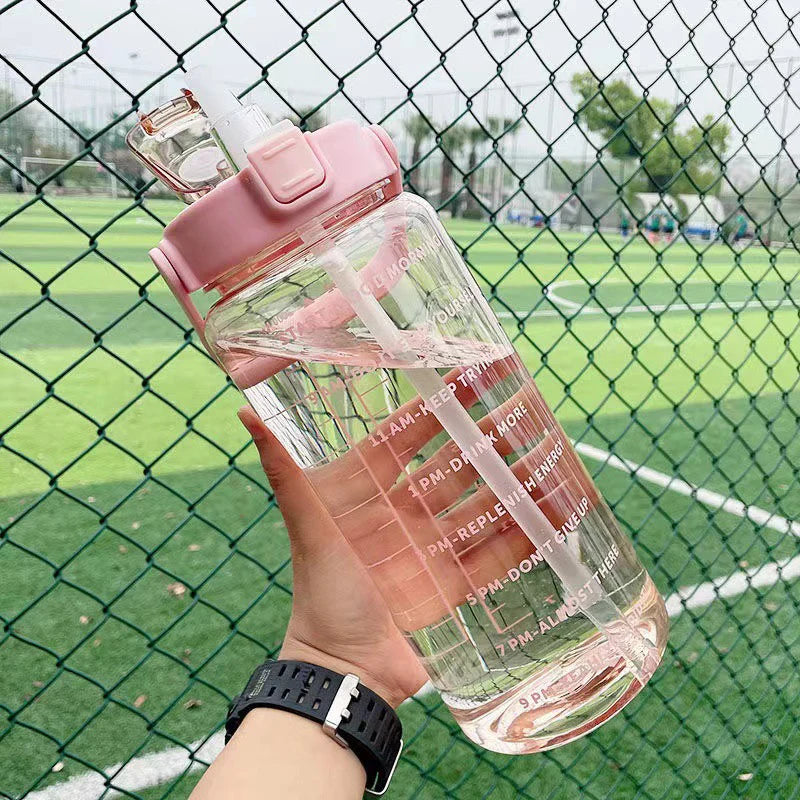 2L Water Bottle with Straw