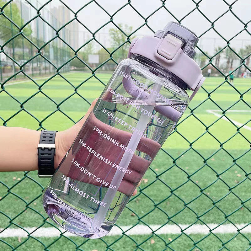 2L Water Bottle with Straw