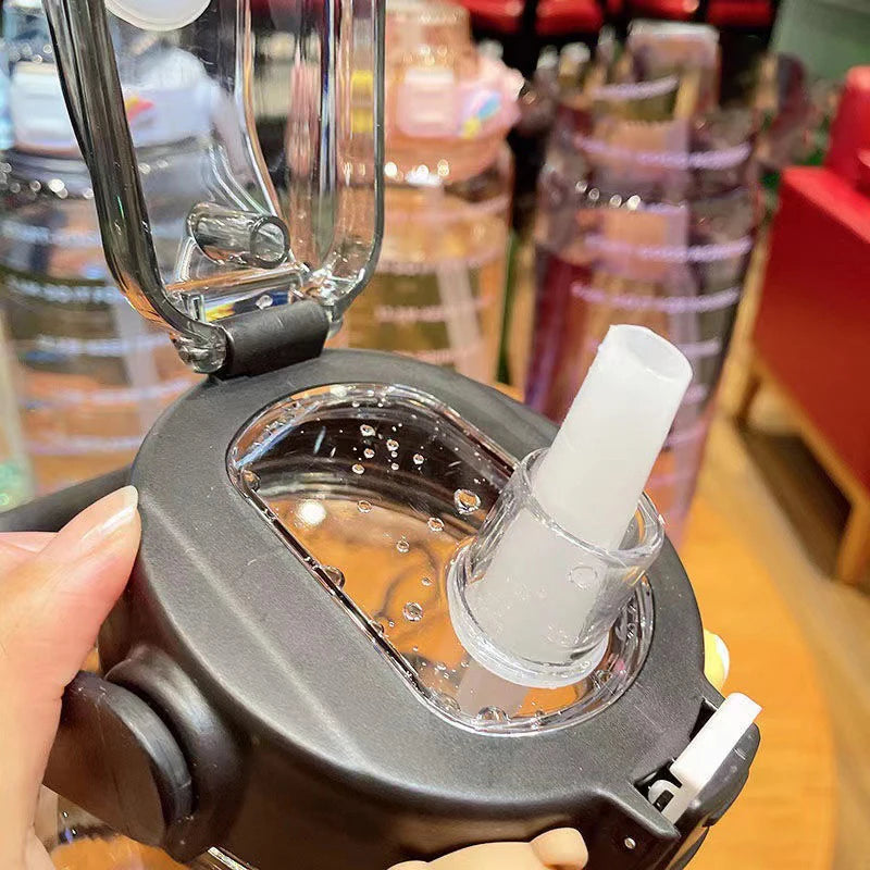 2L Water Bottle with Straw