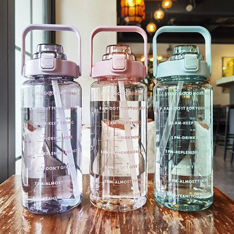 2L Water Bottle with Straw